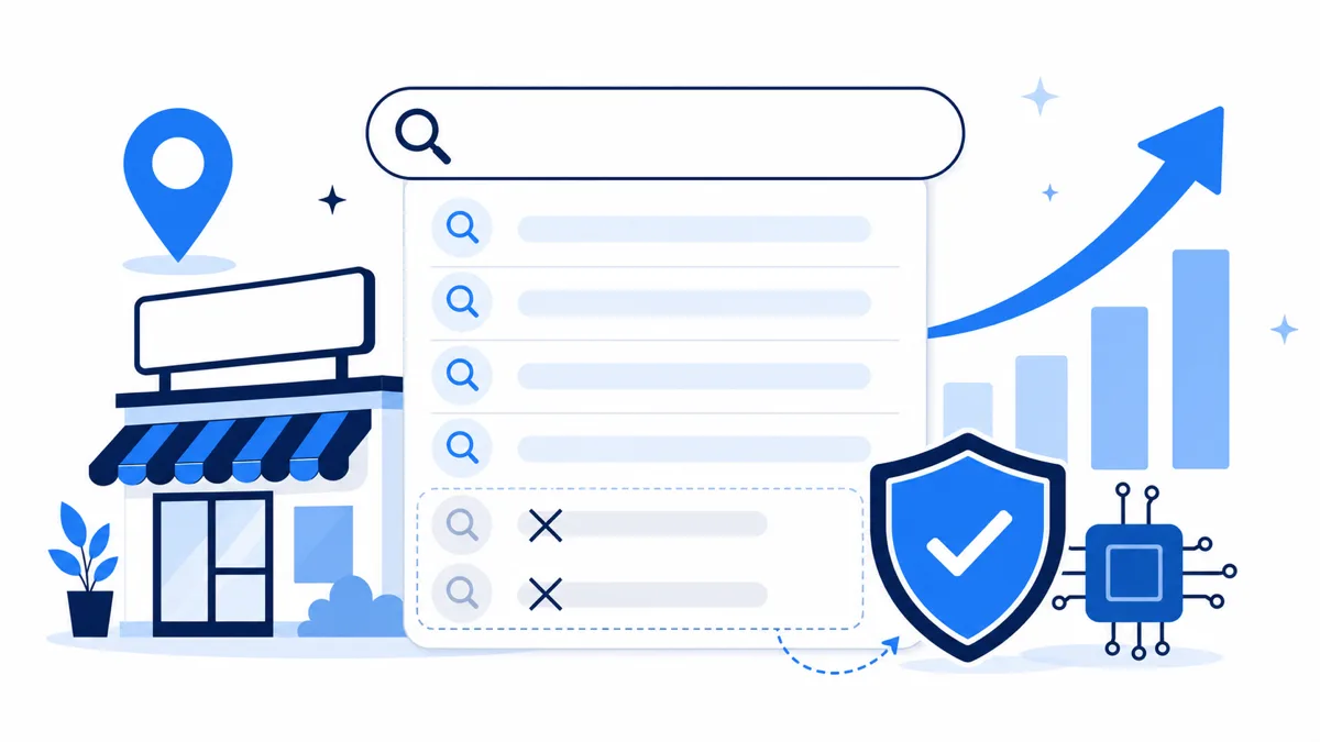 Googleサジェストに店名を表示させる方法とネガティブサジェスト対策のイメージ